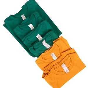 Kids Blank T-Shirt Lot Green Yellow Gold Sizes 6–8 10–12 18–20 NWOT Craft School